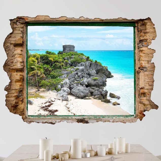 Wandtattoo Insel Karibikküste Tulum Ruinen