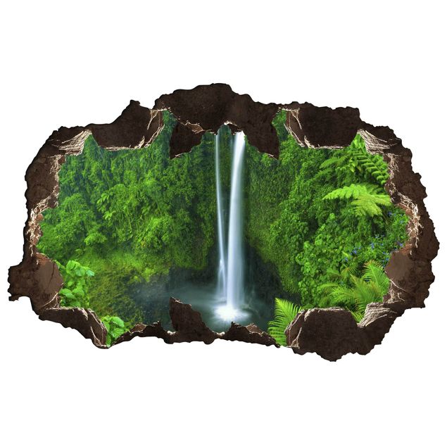 3D Wandtattoo Paradiesischer Wasserfall