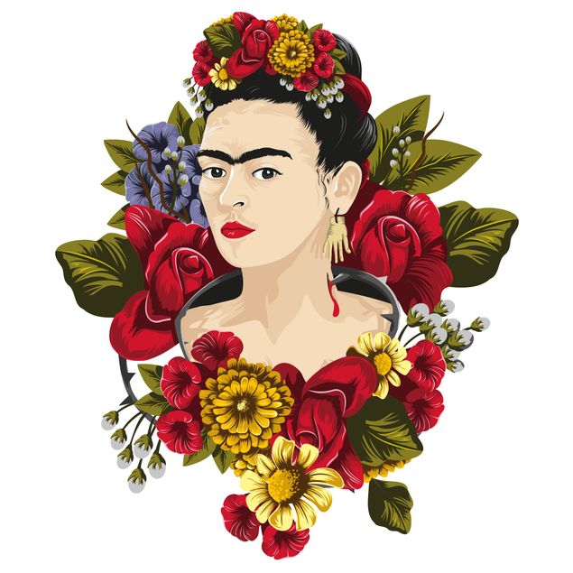 Wandtattoo Frida kahlo - Rosen