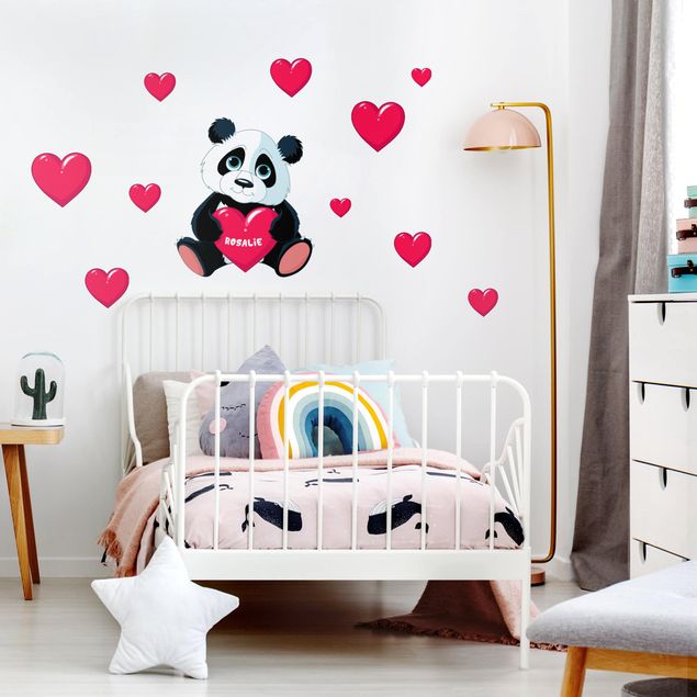 Deko Kinderzimmer Panda mit Herz