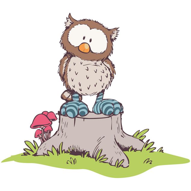Wandtattoo Baum NICI - Oscar Owl auf Baumstamm