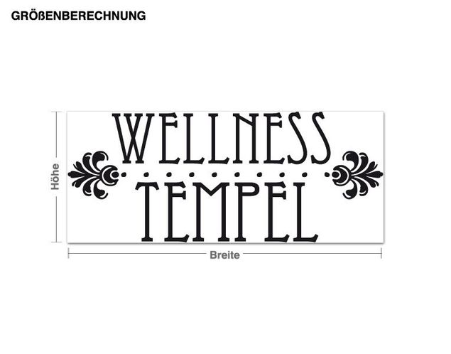 Wandtattoo Wellness-Tempel