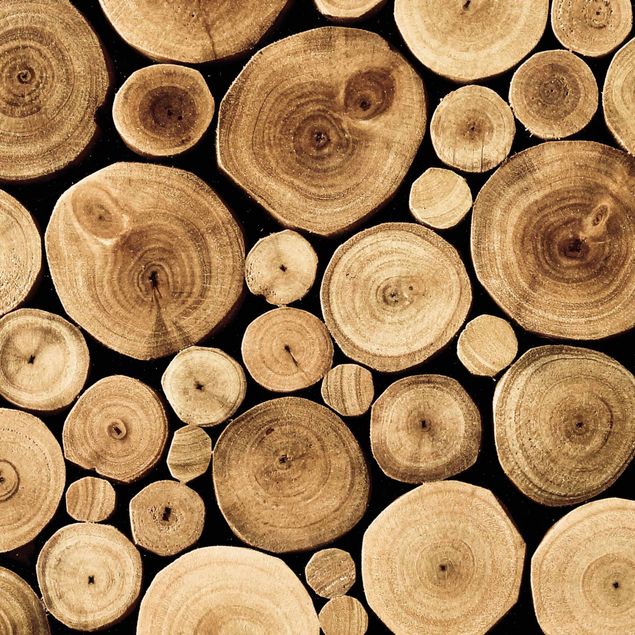 Waschbeckenunterschrank - Holz Homey Firewood - Holzoptik Badschrank Braun