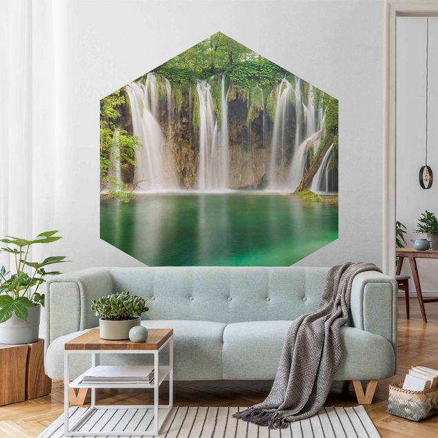 moderne Fototapete Wasserfall Plitvicer Seen