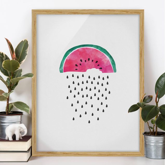 Wanddeko Küche Wassermelonen Regen