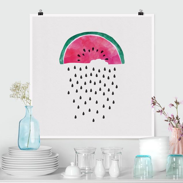 Küchen Deko Wassermelonen Regen