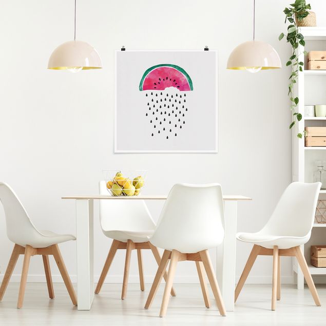Kunstkopie Poster Wassermelonen Regen