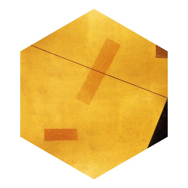 Wandtapete gelb Wassily Kandinsky - Außer Gewicht
