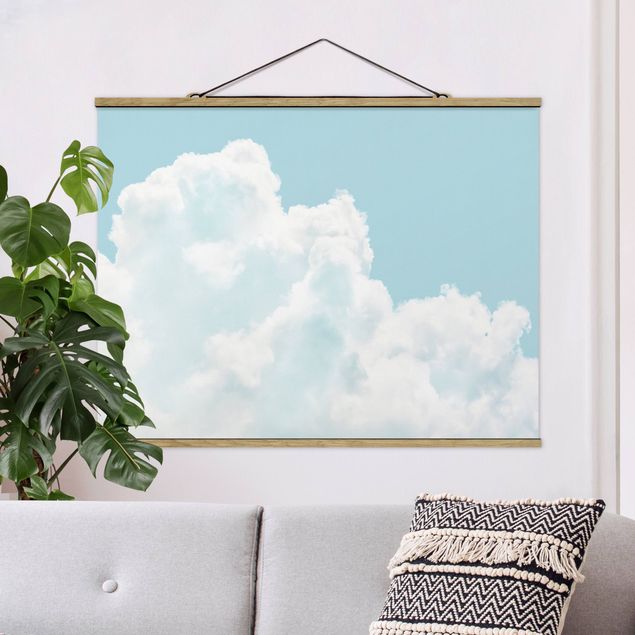 Wandbilder Modern Weiße Wolken im Himmelblau