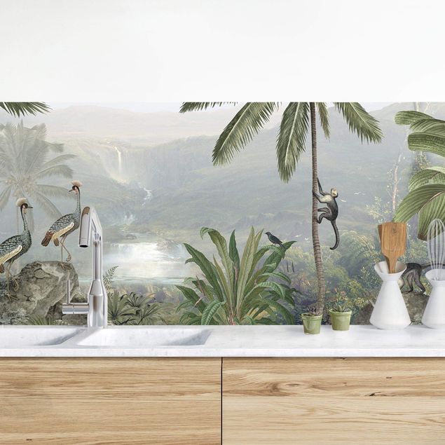 Wanddeko Küche Weitblick in die Tiefen des Dschungels