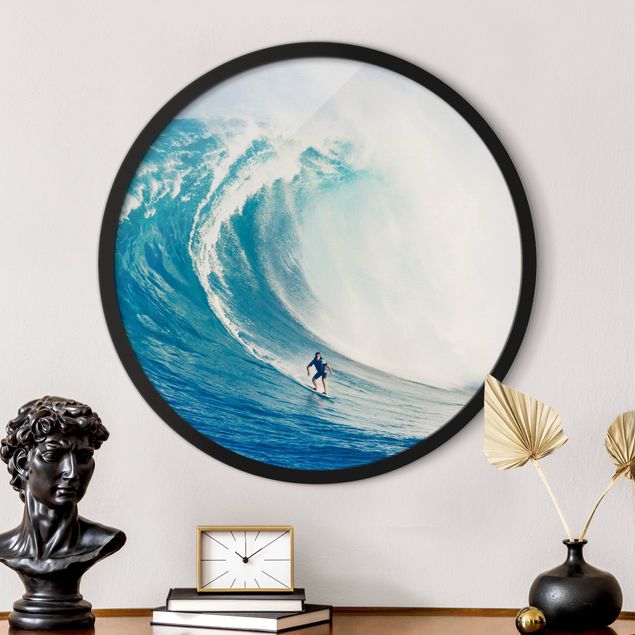 Strandbilder mit Rahmen Wildes Wellenreiten