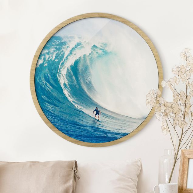 Strandbilder mit Rahmen Wildes Wellenreiten