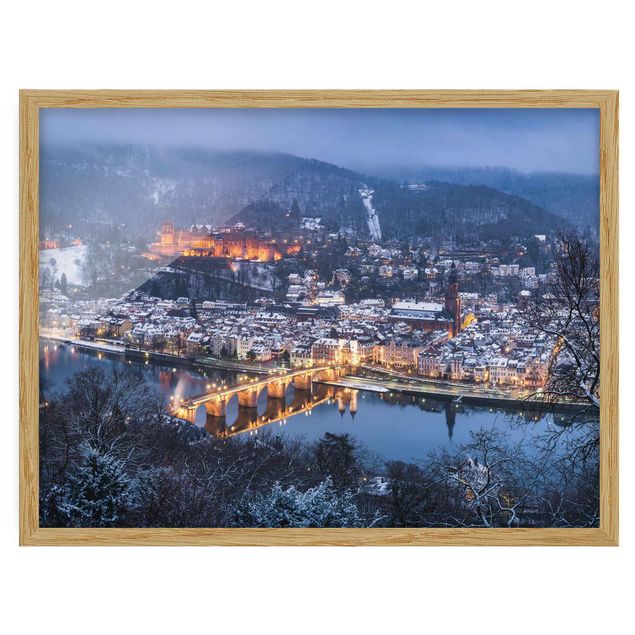 Wandbilder Modern Winterliches Heidelberg