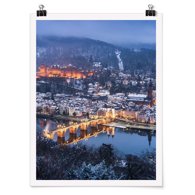 Wandbilder Architektur & Skyline Winterliches Heidelberg