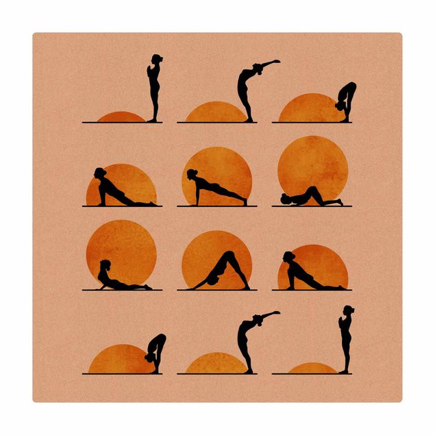 Kubistika Bilder Yoga - Der Sonnengruß