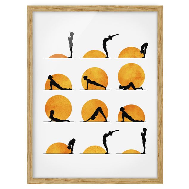 Wandbilder Spirituell Yoga - Der Sonnengruß