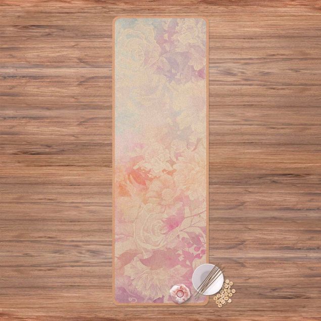 Moderne Teppiche Zarter Blütentraum in Pastell