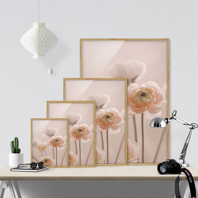 Wandbilder Rosa Zarter Strauch an Rosa Blüten