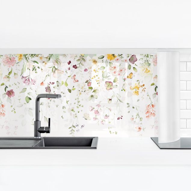 Küchenrückwand Folie selbstklebend Zartes Blütenarrangement