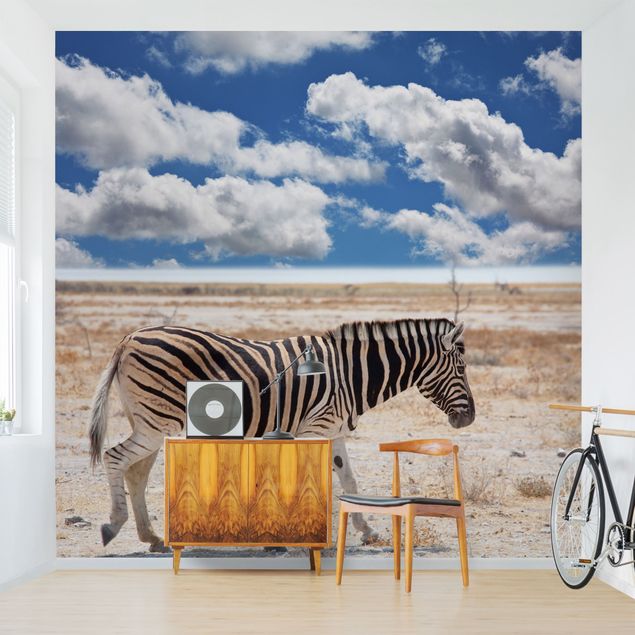 moderne Fototapete Zebra in der Savanne