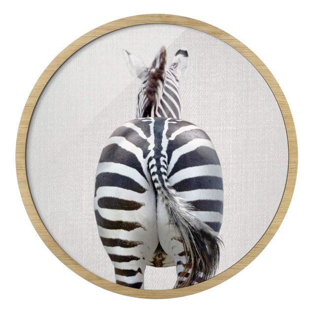 Gerahmte Bilder Tiere Zebra von hinten
