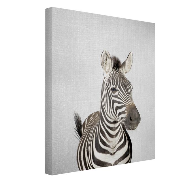 Leinwand schwarz-weiß Zebra Zilla