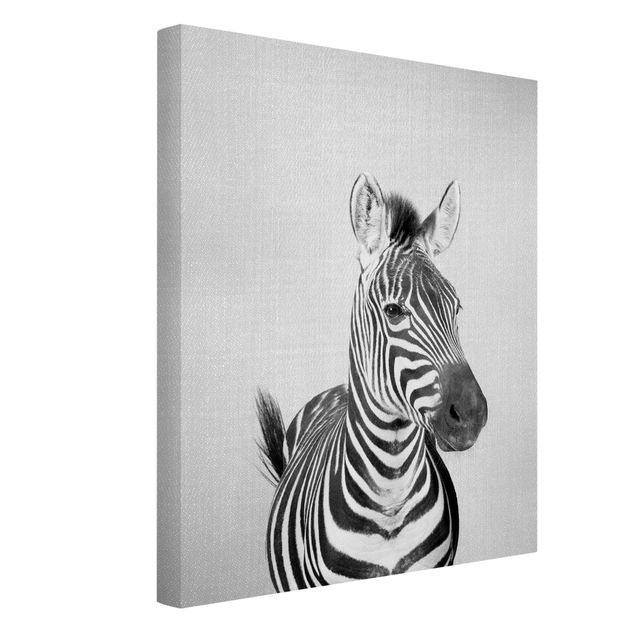 schwarz-weiß Bilder auf Leinwand Zebra Zilla Schwarz Weiß