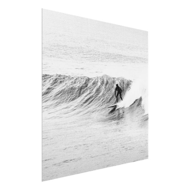 Glasbild Meer Zeit zum Surfen
