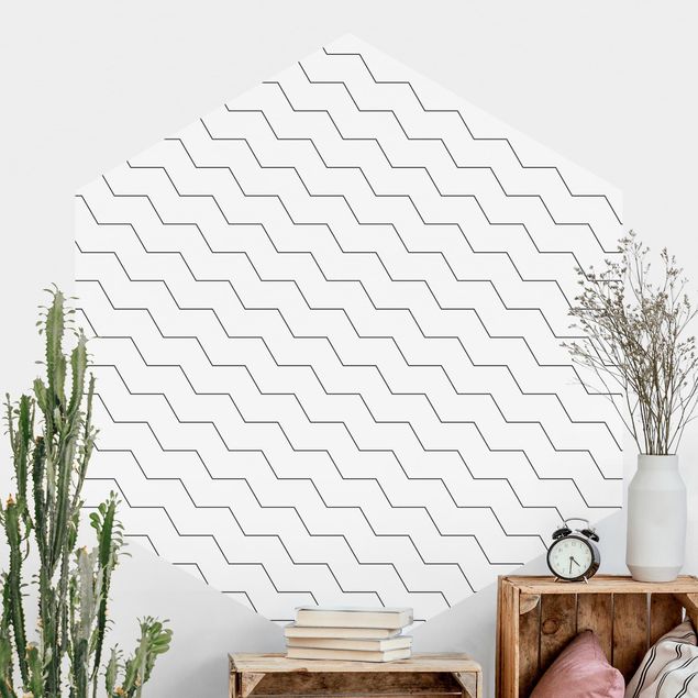 Wanddeko Küche Zick Zack Geometrie Muster