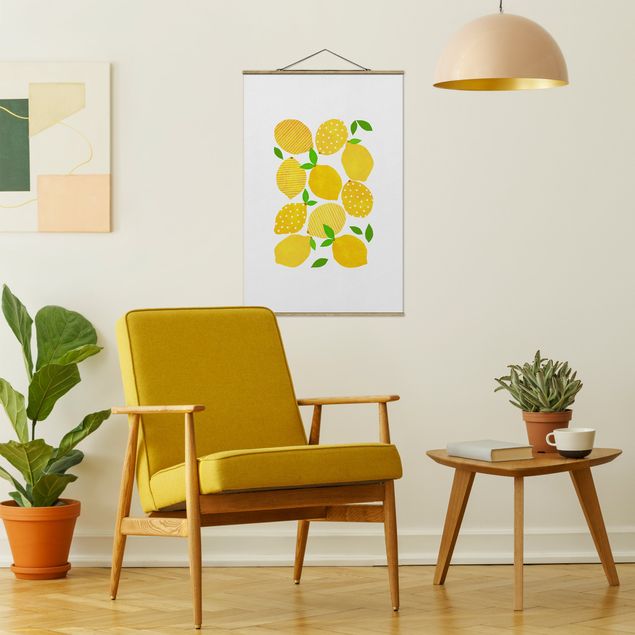 Wandbilder Früchte Zitronen mit Punkten