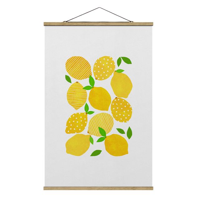 Wandbilder Modern Zitronen mit Punkten